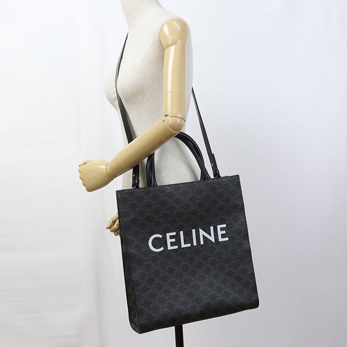 CELINE【セリーヌ】 194432CIM.38NO バーティカル カバ ミディアム トリオンフキャンバス トートバッグ PVC レディース