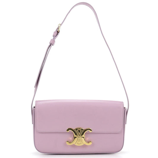 CELINE トリオンフ カーフスキン ショルダーバッグ - ピンク