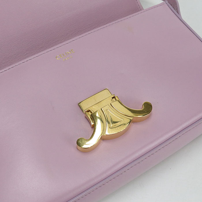 CELINE トリオンフ カーフスキン ショルダーバッグ - ピンク