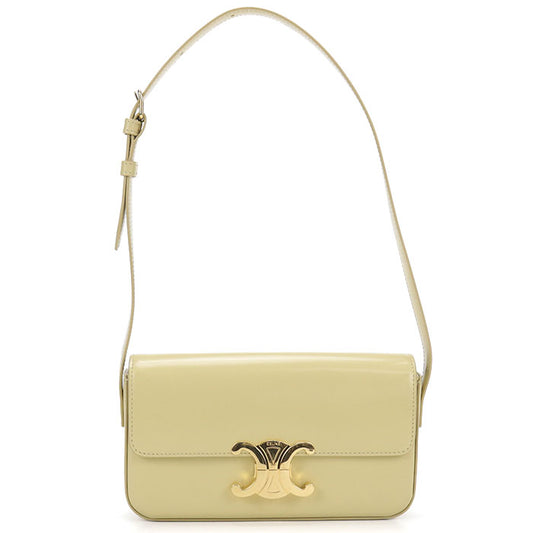 CELINE トリオンフ カーフスキン ショルダーバッグ - イエロー