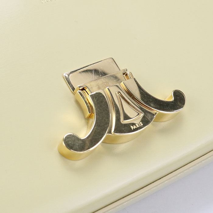 CELINE トリオンフ カーフスキン ショルダーバッグ - イエロー