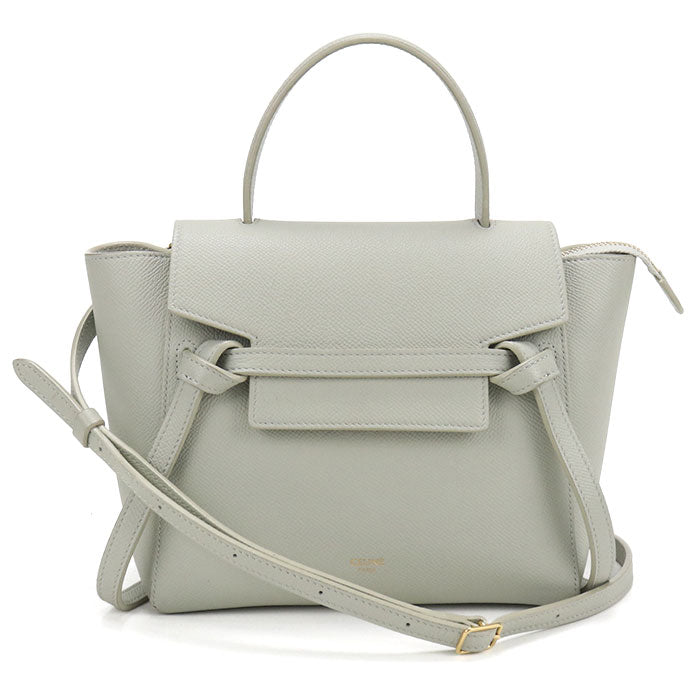 CELINE ベルトバッグ ナノ カーフスキン ハンドバッグ ショルダーバッグ - グリーン