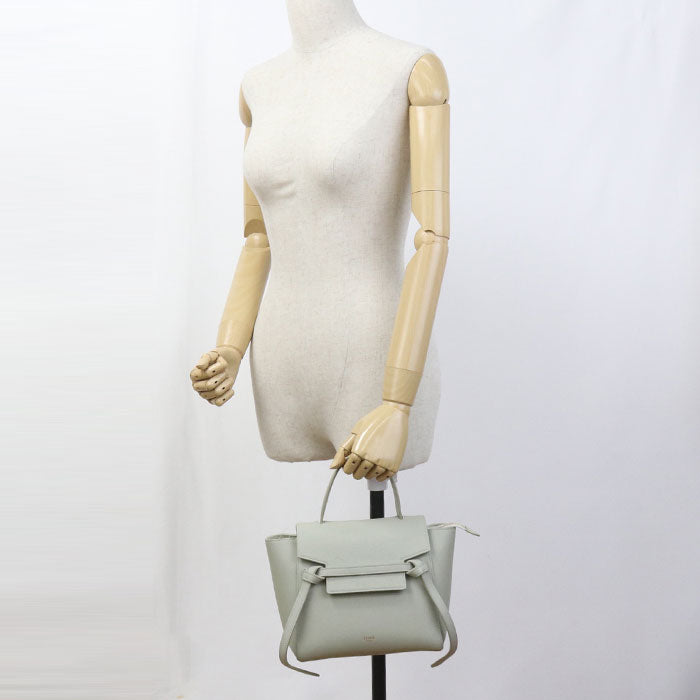 CELINE ベルトバッグ ナノ カーフスキン ハンドバッグ ショルダーバッグ - グリーン