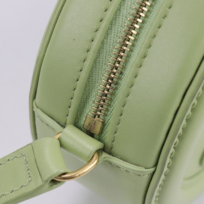 CELINE オーバルパース キュイル トリオンフ カーフスキン ショルダーバッグ - グリーン