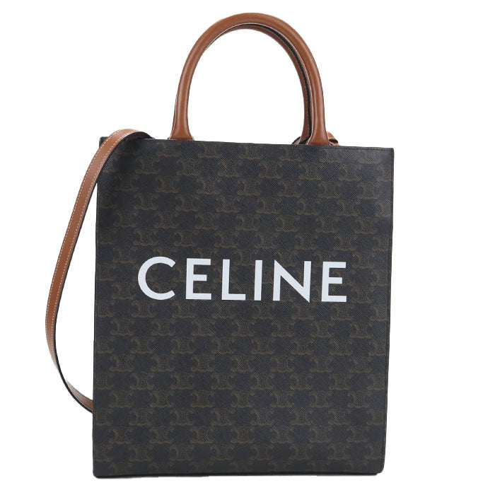 CELINE【セリーヌ】 191542BZK.04LU バーティカル カバ スモール トリオンフキャンバス トートバッグ PVC レディース
