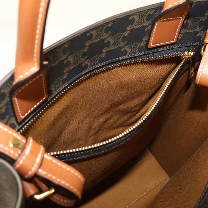 CELINE【セリーヌ】 191542BZK.04LU バーティカル カバ スモール トリオンフキャンバス トートバッグ PVC レディース