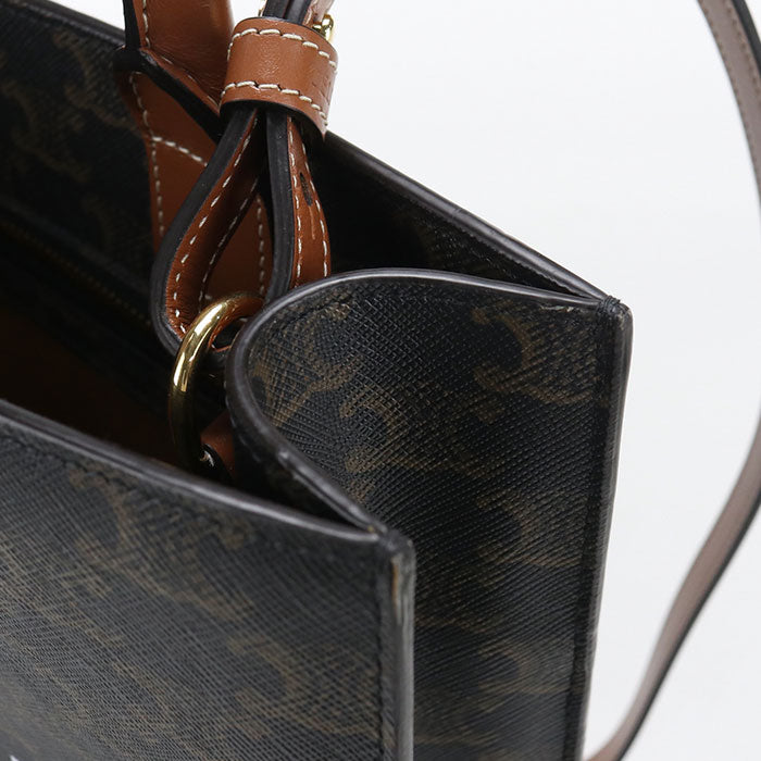 CELINE【セリーヌ】 191542BZK.04LU バーティカル カバ スモール トリオンフキャンバス トートバッグ PVC レディース