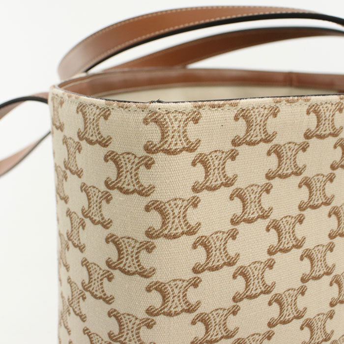 CELINE ミュージアムバッグ トリオンフキャンバス トートバッグ - ベージュ