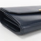CELINE トリオンフ カーフスキン 二つ折り長財布 ロングウォレット - ネイビー