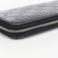 CELINE トリオンフエンボス ラウンドファスナー カーフスキン 長財布 ロングウォレット - ブラック