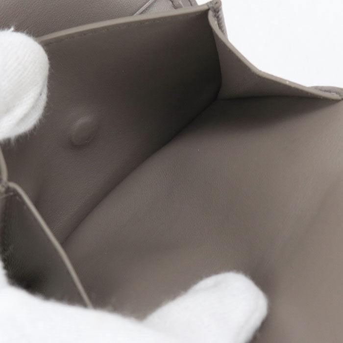 CELINE トリオンフ カーフスキン スモール フラップウォレット 三つ折り財布 コンパクトウォレット - グレー