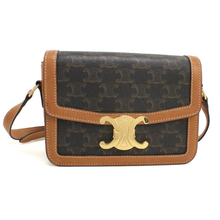 CELINE【セリーヌ】 188882BZ4.04LU トリオンフキャンバス 斜め掛け ショルダーバッグ PVC/カーフ レディース
