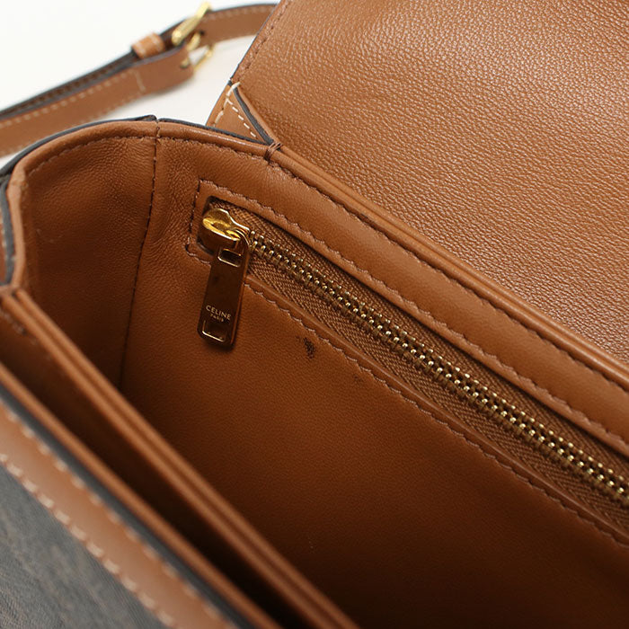 CELINE【セリーヌ】 188882BZ4.04LU トリオンフキャンバス 斜め掛け ショルダーバッグ PVC/カーフ レディース