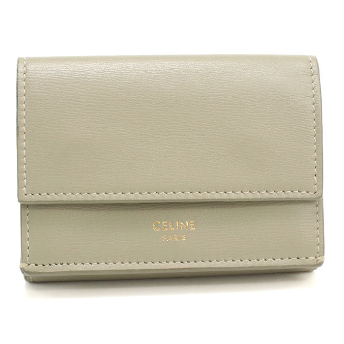 CELINE【セリーヌ】 トリフォールドウォレット 三つ折り財布 カーフ レディース