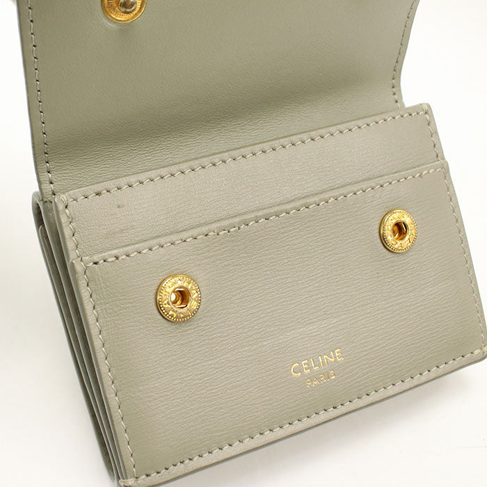 CELINE【セリーヌ】 トリフォールドウォレット 三つ折り財布 カーフ レディース