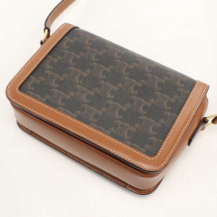 CELINE【セリーヌ】 188882BZ4.04LU トリオンフバッグ ティーン 斜め掛け ショルダーバッグ/トリオンフキャンバス/カーフ レディース