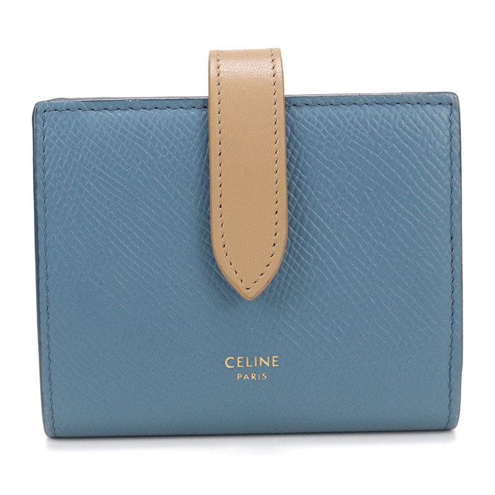 CELINE【セリーヌ】 スモール ストラップウォレット 二つ折り財布 レザー レディース