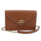 CELINE Triomphe Calfskin Chain Wallet - Brown