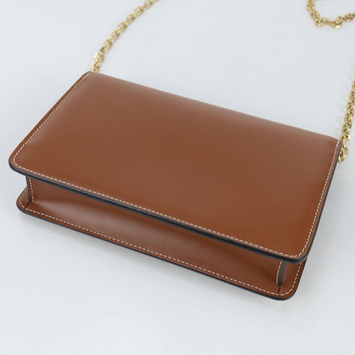 CELINE Triomphe Calfskin Chain Wallet - Brown