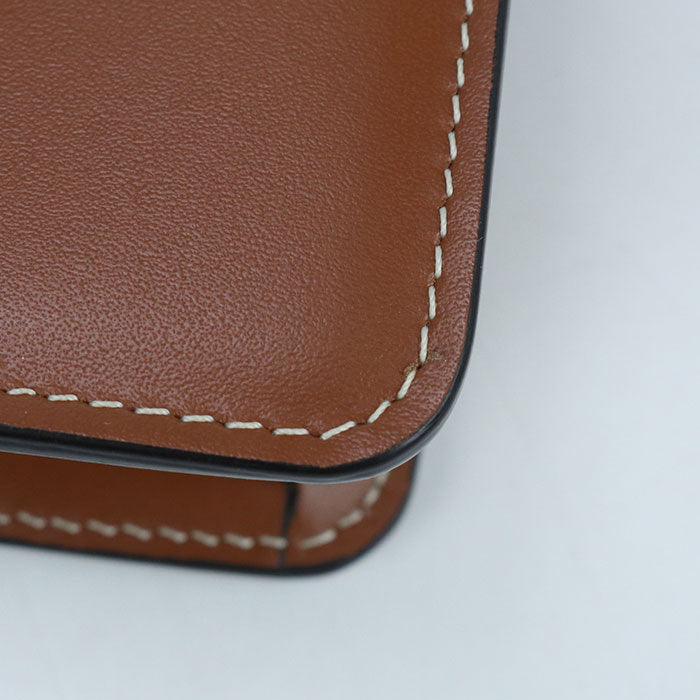 CELINE Triomphe Calfskin Chain Wallet - Brown