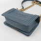 CHANEL Boy Chanel Caviar Chain Shoulder Bag - Blue