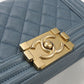 CHANEL Boy Chanel Caviar Chain Shoulder Bag - Blue