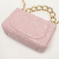 CHANEL Matelassé Lambskin Chain Shoulder Bag - Pink