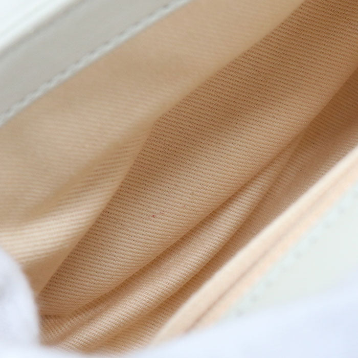 CHANEL Coco Eyelet Leather Chain Shoulder Bag - White