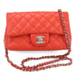 CHANEL Matelassé Lambskin Chain Shoulder Bag - Red
