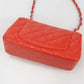 CHANEL Matelassé Lambskin Chain Shoulder Bag - Red