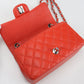 CHANEL Matelassé Lambskin Chain Shoulder Bag - Red