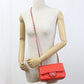CHANEL Matelassé Lambskin Chain Shoulder Bag - Red