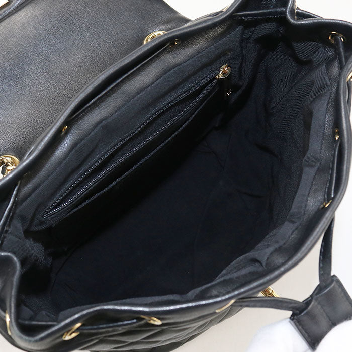 CHANEL Matelassé Lambskin Mini Backpack - Black