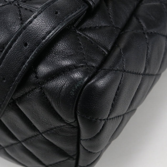 CHANEL Matelassé Lambskin Mini Backpack - Black