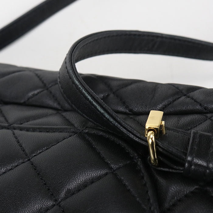CHANEL Matelassé Lambskin Mini Backpack - Black