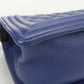 CHANEL Boy Chanel Medium Lambskin Chain Shoulder Bag - Blue