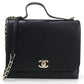 CHANEL Lambskin Handbag Chain Shoulder Bag - Black