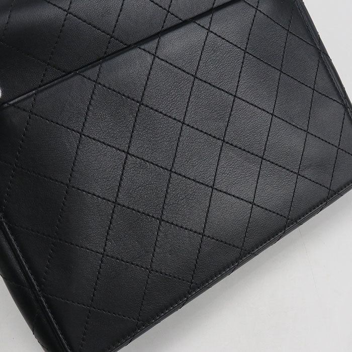 CHANEL Lambskin Handbag Chain Shoulder Bag - Black