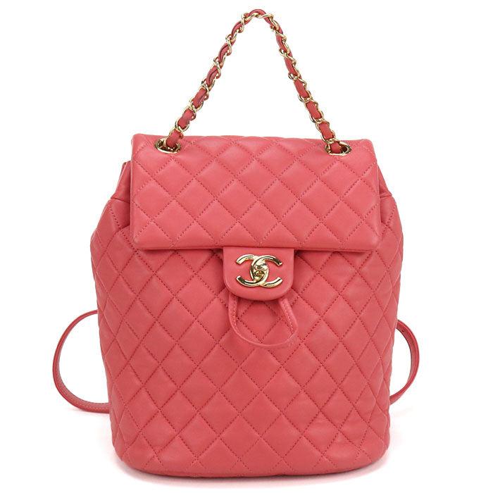 CHANEL Matelassé Lambskin Backpack - Pink
