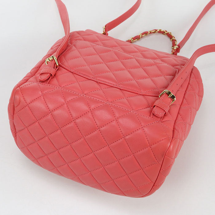 CHANEL Matelassé Lambskin Backpack - Pink