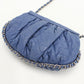 CHANEL Matelassé Lambskin Chain Shoulder Bag - Blue