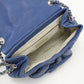 CHANEL Matelassé Lambskin Chain Shoulder Bag - Blue