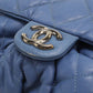 CHANEL Matelassé Lambskin Chain Shoulder Bag - Blue