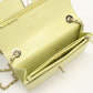 CHANEL Matelassé Lambskin Chain Wallet Shoulder Bag - Yellow