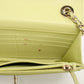 CHANEL Matelassé Lambskin Chain Wallet Shoulder Bag - Yellow