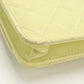 CHANEL Matelassé Lambskin Chain Wallet Shoulder Bag - Yellow