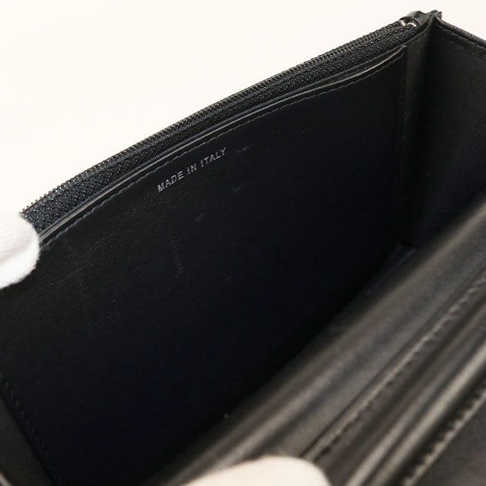 CHANEL Matelassé Lambskin Chain Wallet Shoulder Bag - Black 