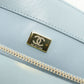 CHANEL Coco Handle 29 Matelasse Top Handle Caviar Leather Handbag with Chain Shoulder Bag - Blue