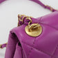 CHANEL Matelassé Lambskin Chain Shoulder Bag - Purple