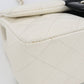 CHANEL Matelassé Lambskin Chain Shoulder Bag - White x Black